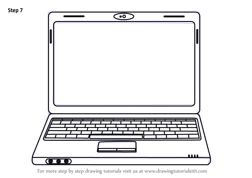 How To Draw A Computer Easy / So, if you want to draw a laptop, just recognize before you draw it.