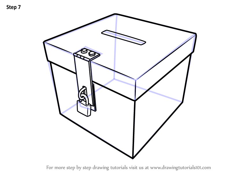 Learn How to Draw a Ballot Box (Everyday Objects) Step by Learn How to Draw a Ballot Box (Everyday Objects) Step by
