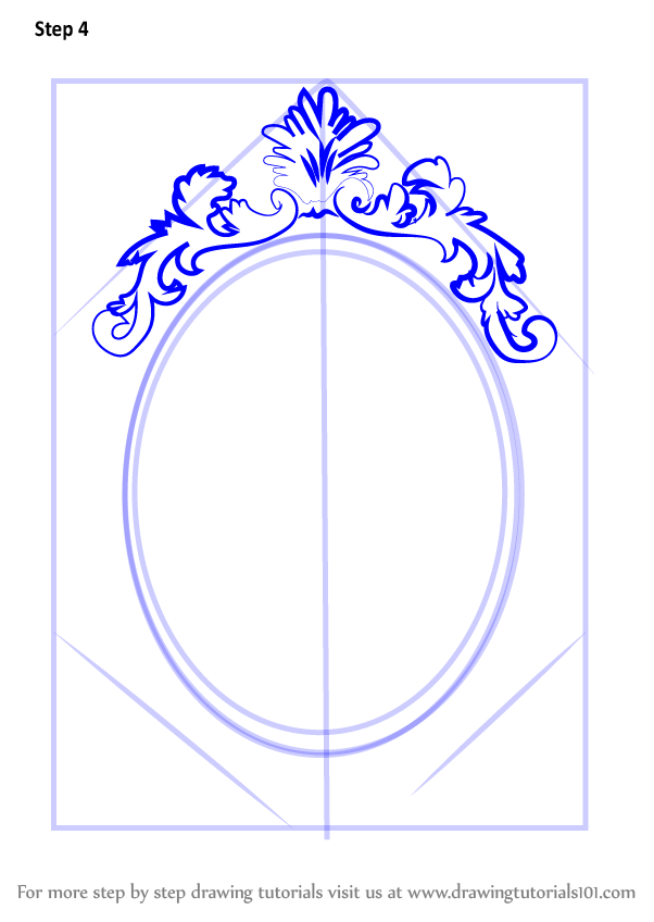 Step by Step How to Draw Beautiful Mirror