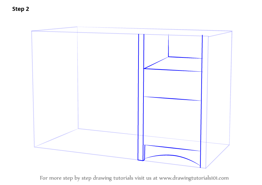 Learn How to Draw a Computer Desk (Furniture) Step by Step Drawing