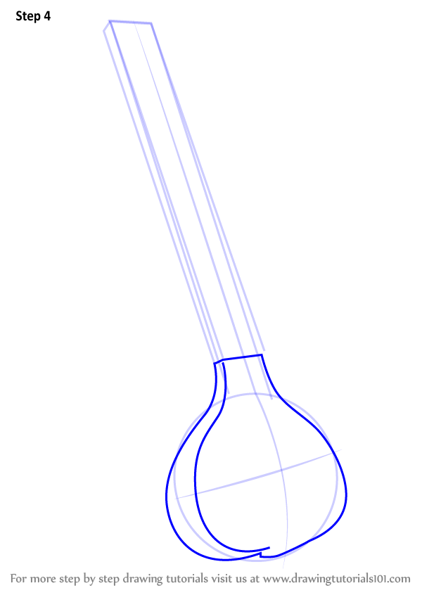 Learn How to Draw Sitar (Musical Instruments) Step by Step Drawing