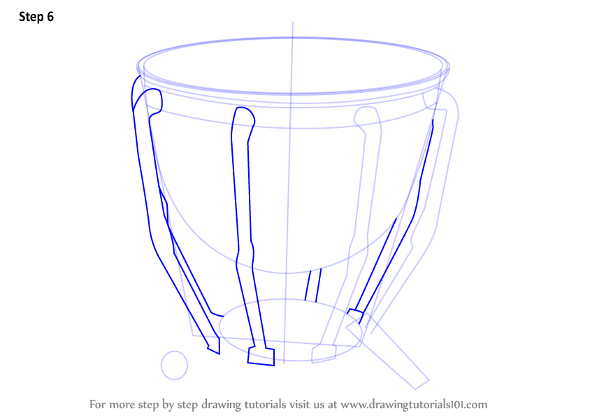 How to Draw Timpani (Musical Instruments) Step by Step