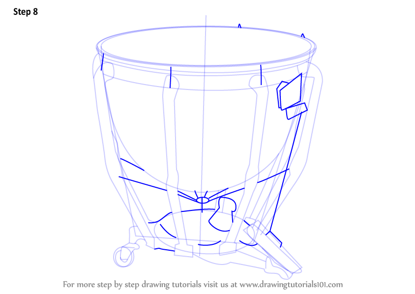 How to Draw Timpani (Musical Instruments) Step by Step