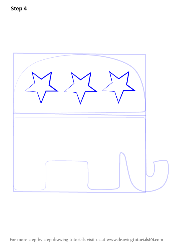 Learn How to Draw Republican Elephant (Symbols) Step by Step Drawing Tutorials