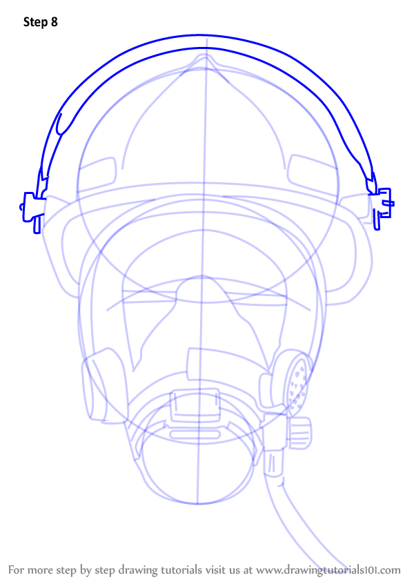 Learn How to Draw Firefighter Mask (Tools) Step by Step Drawing Tutorials