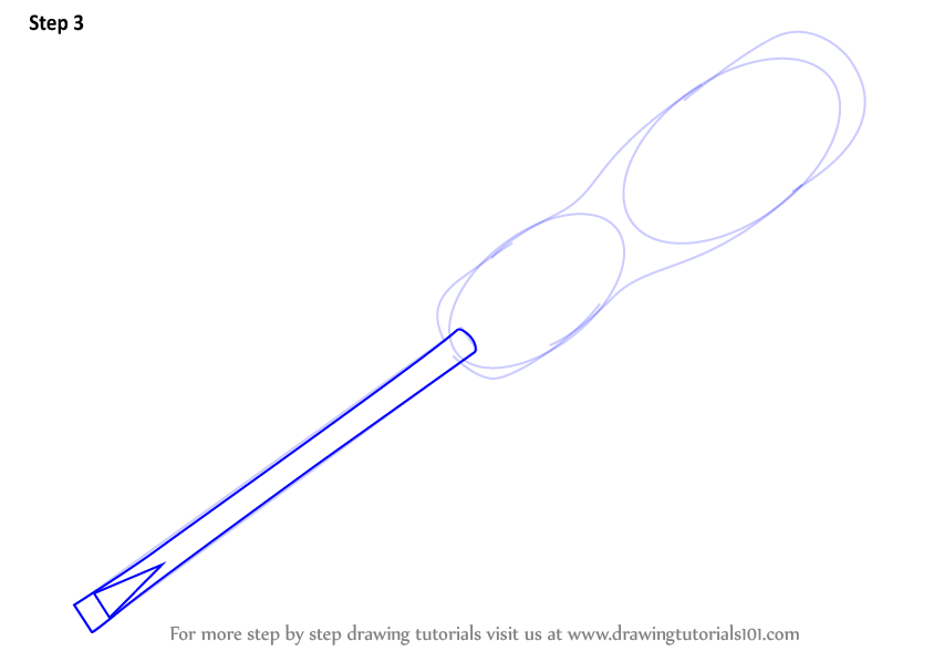 Learn How to Draw a Flared Screwdriver (Tools) Step by Step Drawing