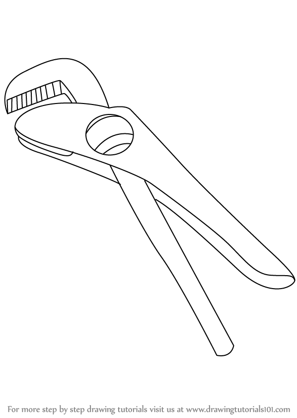 Learn How to Draw a Footprint Wrench (Tools) Step by Step Learn How to Draw a Footprint Wrench (Tools) Step by Step