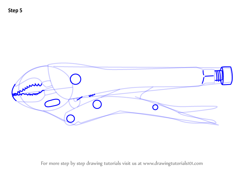 How to Draw Grip Plier (Tools) Step by Step