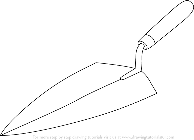 Learn How to Draw a Trowel (Tools) Step by Step Drawing Tutorials