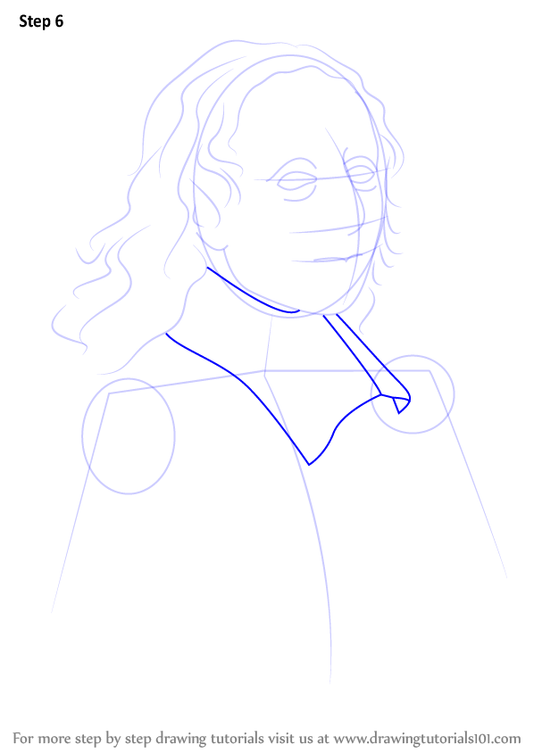 Step by Step How to Draw Blaise Pascal