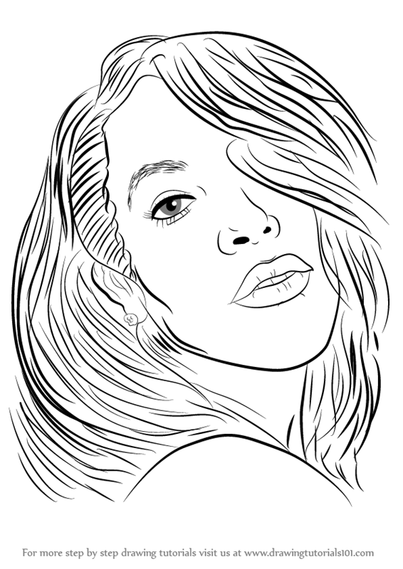 How to Draw Aaliyah (Singers) Step by Step