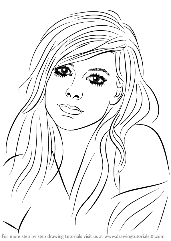 Avril Lavigne Coloring Page Avril Lavigne Coloring People.