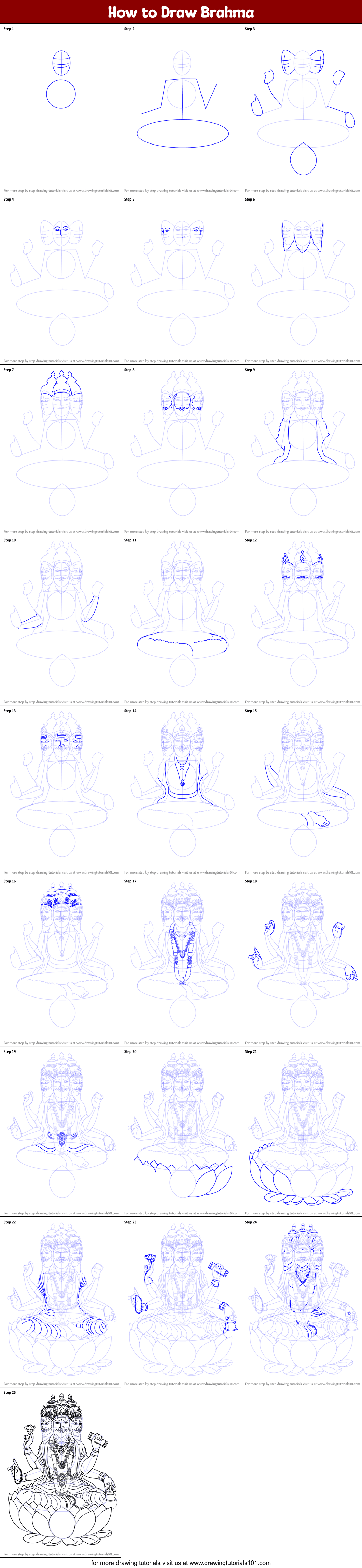 How to Draw Brahma printable step by step drawing sheet