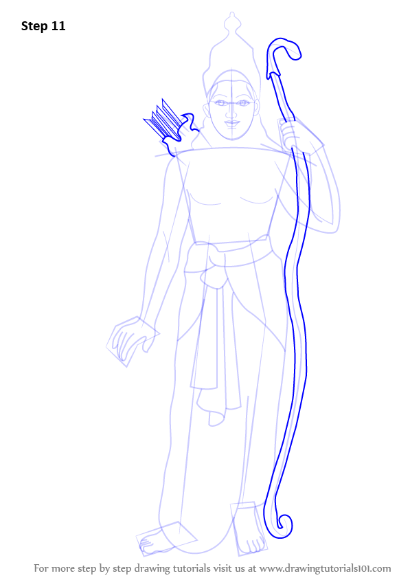Learn How to Draw Lord Rama (Hinduism) Step by Step Drawing Tutorials