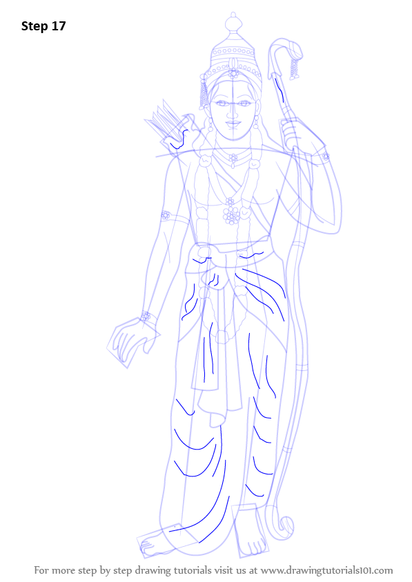Learn How to Draw Lord Rama (Hinduism) Step by Step Drawing Tutorials