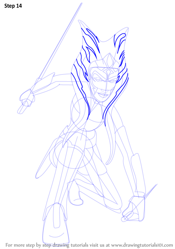 Learn How to Draw Ahsoka Tano from Star Wars (Star Wars) Step by Step Drawing Tutorials