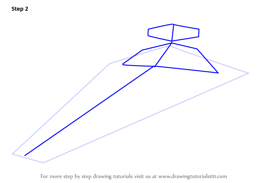 Learn How to Draw Imperialclass Star Destroyer from Star Wars (Star Wars) Step by Step