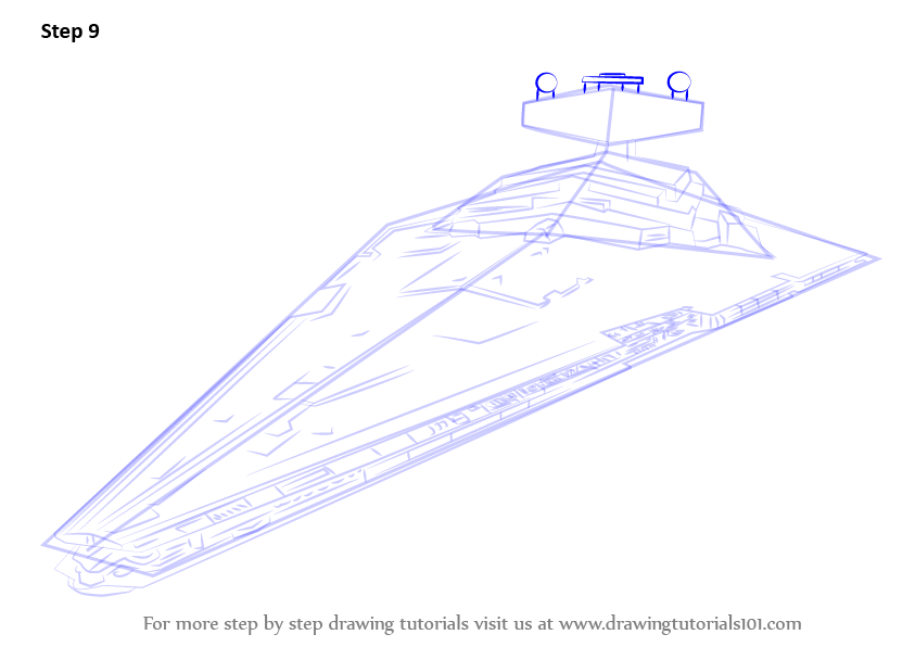 Learn How to Draw Imperialclass Star Destroyer from Star Wars (Star Wars) Step by Step