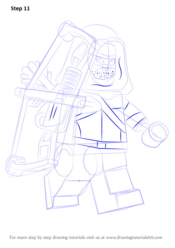 Learn How to Draw Lego Green Arrow (Lego) Step by Step Drawing Tutorials