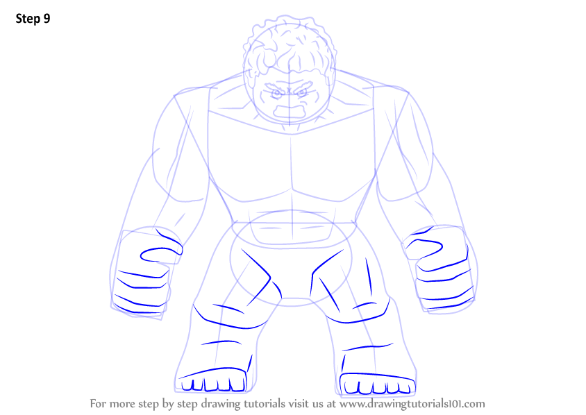 Learn How to Draw Lego The Hulk (Lego) Step by Step Drawing Tutorials