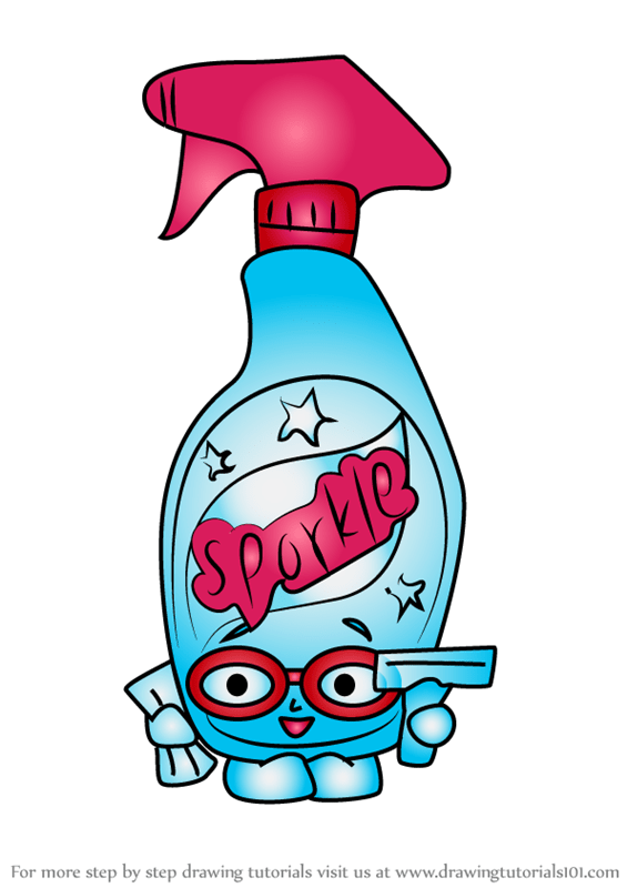 Learn How to Draw Squeaky Clean from Shopkins Step by Step Drawing Tutorials