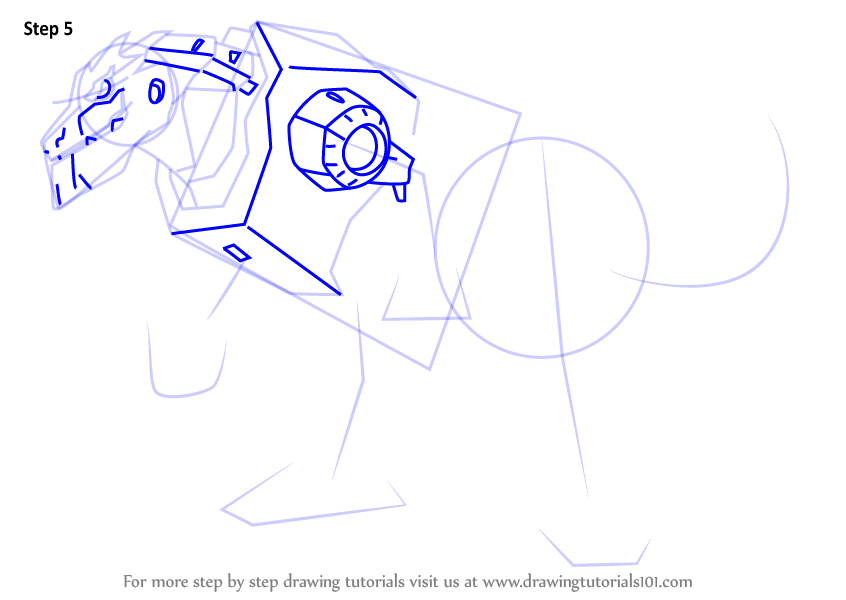 Step by Step How to Draw Grimlock Disguised from Transformers