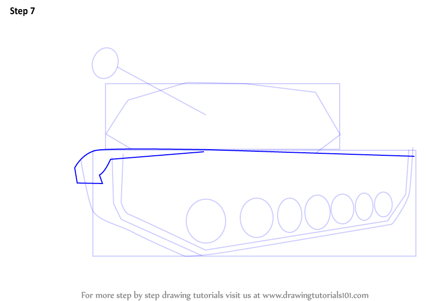 Learn How to Draw a Simple Tank (Military) Step by Step Drawing Tutorials