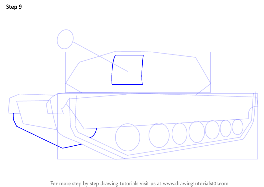 Learn How to Draw a Simple Tank (Military) Step by Step Drawing Tutorials