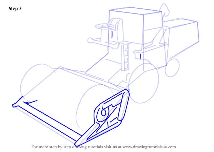 Learn How to Draw Combine Harvester (Other) Step by Step Drawing Tutorials