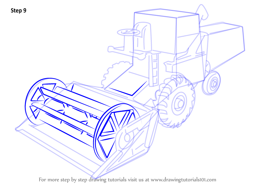 Learn How to Draw Combine Harvester (Other) Step by Step Drawing Tutorials