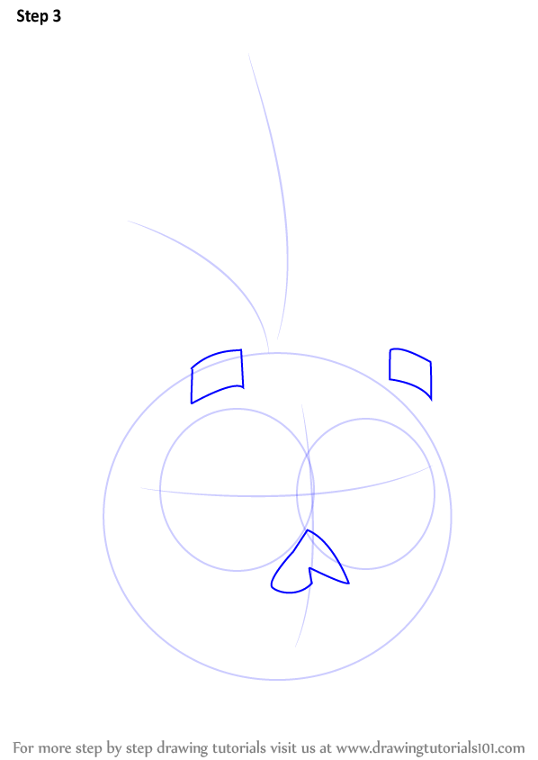 Step by Step How to Draw Luca from Angry Birds