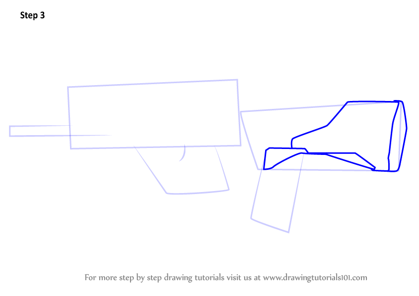 Learn How to Draw FAMAS from Counter Strike (Counter Strike) Step by Step Drawing Tutorials