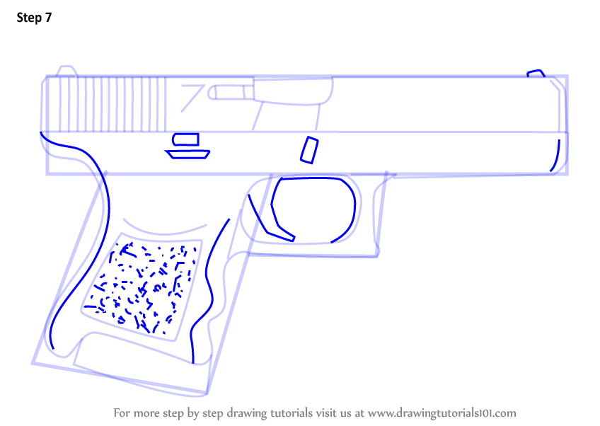 Learn How to Draw Glock18 from Counter Strike (Counter Strike) Step by Step Drawing Tutorials