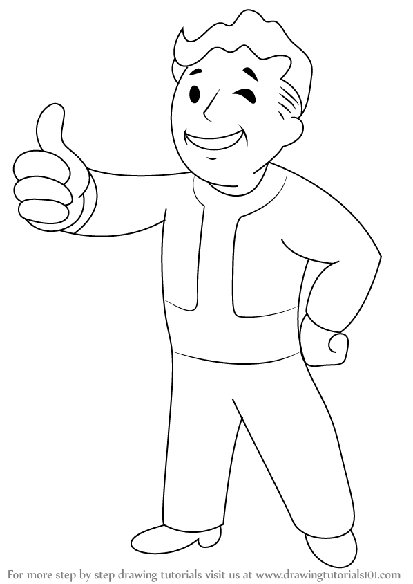 Learn How to Draw Vault Boy from Fallout (Fallout) Step by Learn How to Draw Vault Boy from Fallout (Fallout) Step by