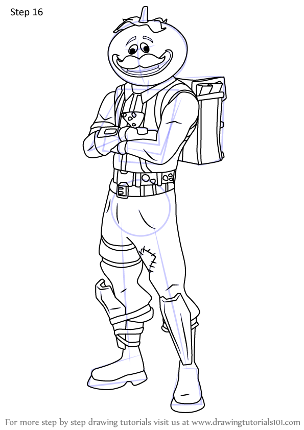 Learn How to Draw TomatoHead from Fortnite (Fortnite) Step by Step Drawing Tutorials