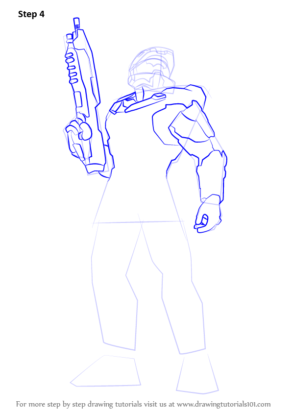 Learn How to Draw Master Chief from Halo (Halo) Step by Step Drawing Tutorials