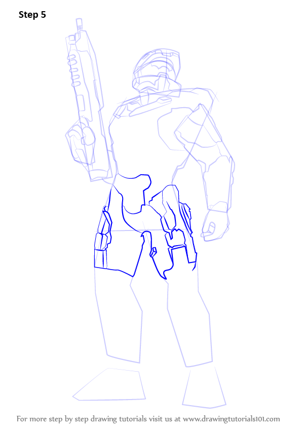 Learn How to Draw Master Chief from Halo (Halo) Step by Step Drawing Tutorials