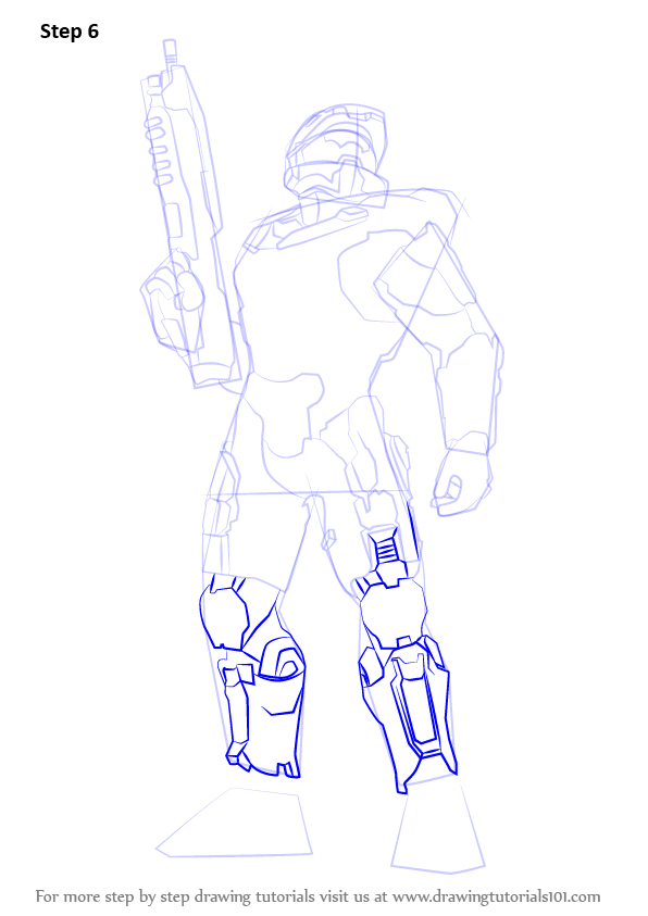 Learn How to Draw Master Chief from Halo (Halo) Step by Step Drawing Tutorials