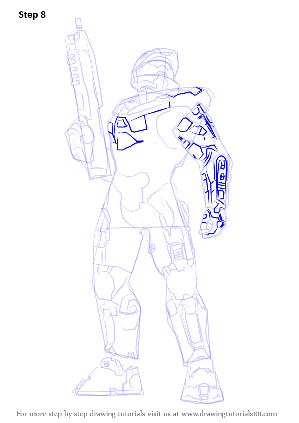 Learn How to Draw Master Chief from Halo (Halo) Step by Step Drawing Tutorials