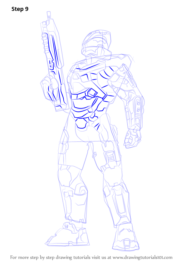 Learn How to Draw Master Chief from Halo (Halo) Step by Step Drawing Tutorials