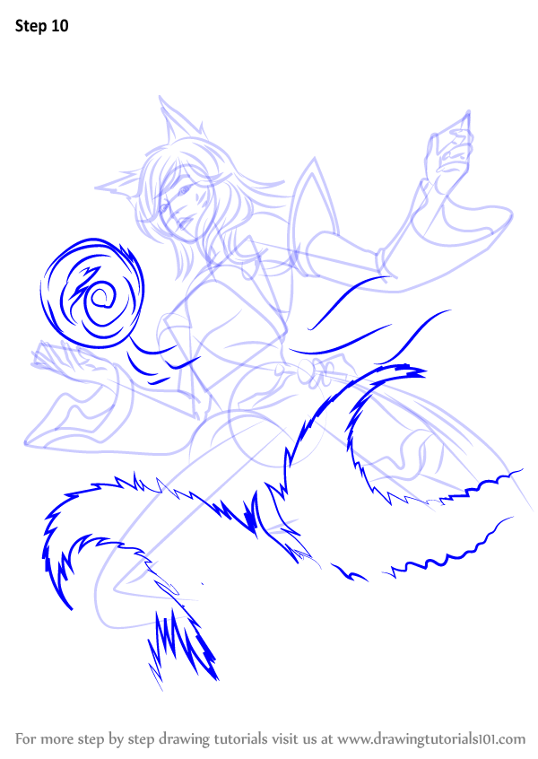Learn How to Draw Ahri from League of Legends (League of Legends) Step by Step Drawing Tutorials