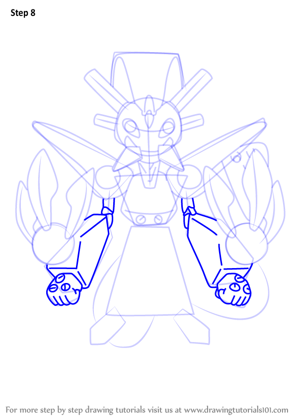 Learn How to Draw Spitfire from Medabots (Medabots) Step by Step Drawing Tutorials