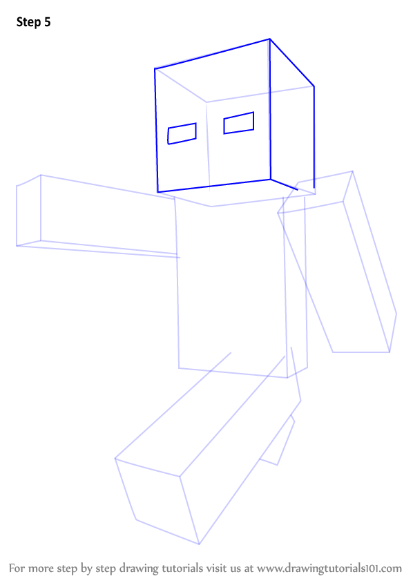Learn How to Draw Steve from Minecraft (Minecraft) Step by Step Drawing Tutorials