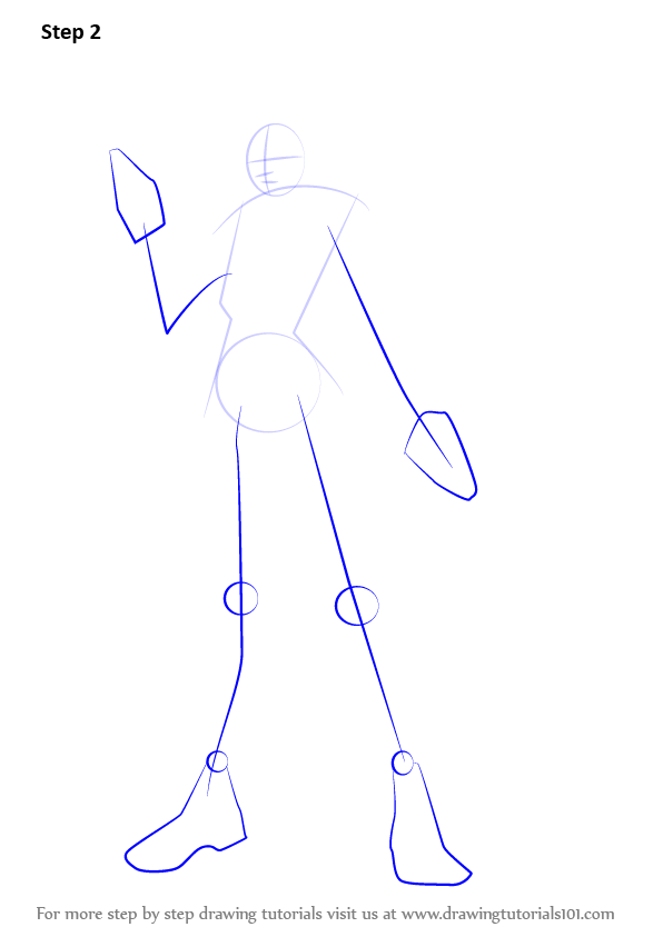 Learn How to Draw Tracer from Overwatch (Overwatch) Step