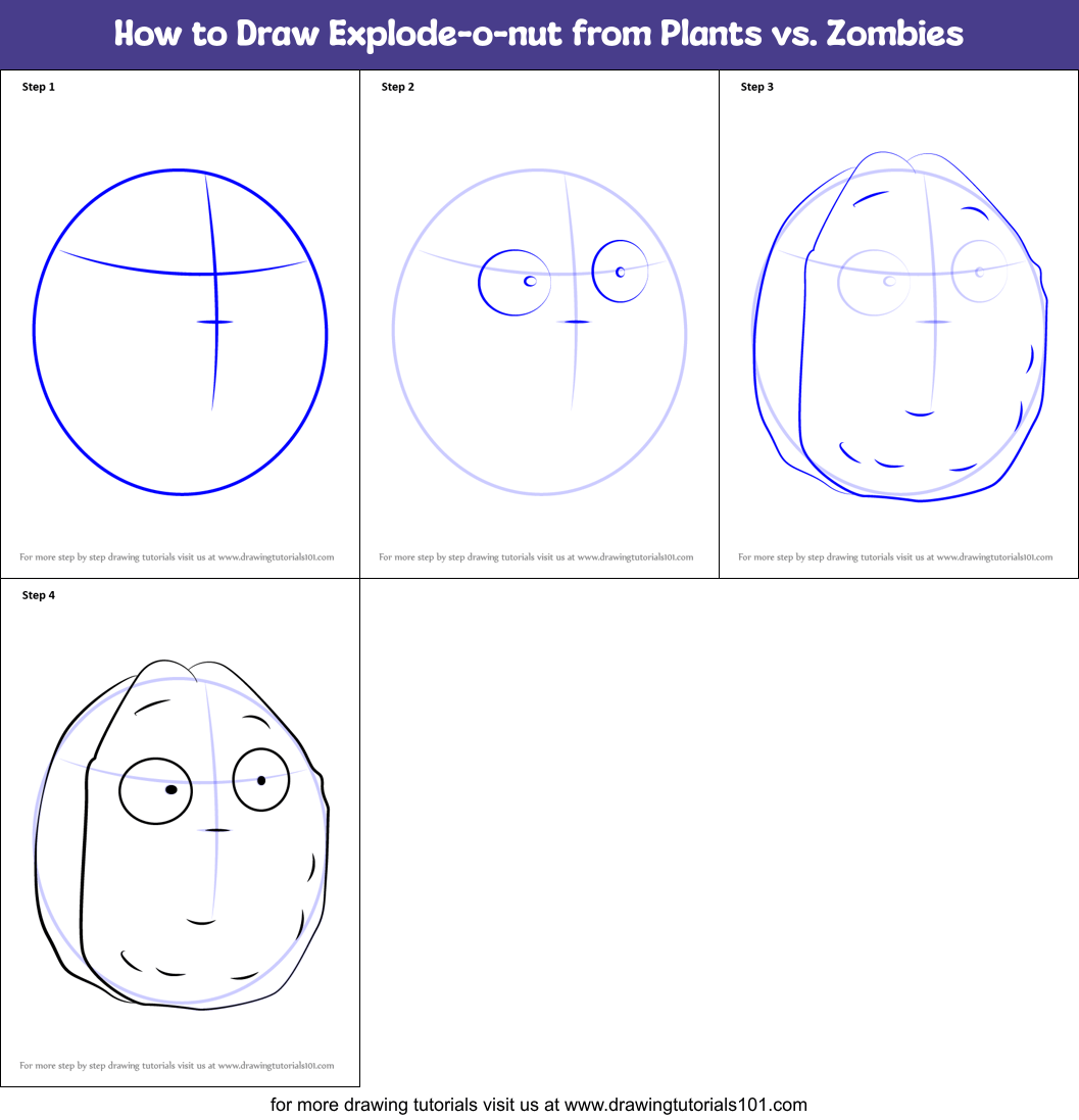 How to Draw Explodeonut from Plants vs. Zombies (Plants vs. Zombies