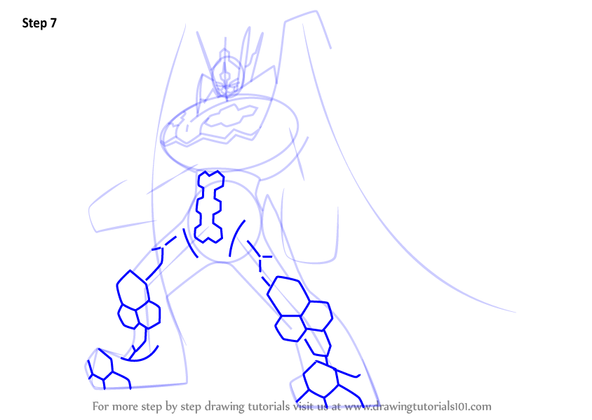 Step by Step How to Draw Zygarde Complete Forme from Pokemon Sun and