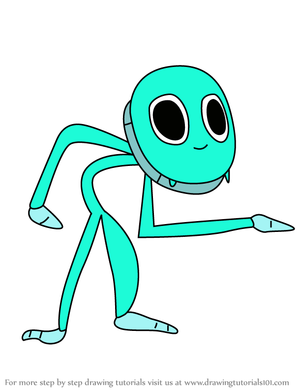 Learn How to Draw Cyan from Roblox Rainbow Friends (Roblox) Step by