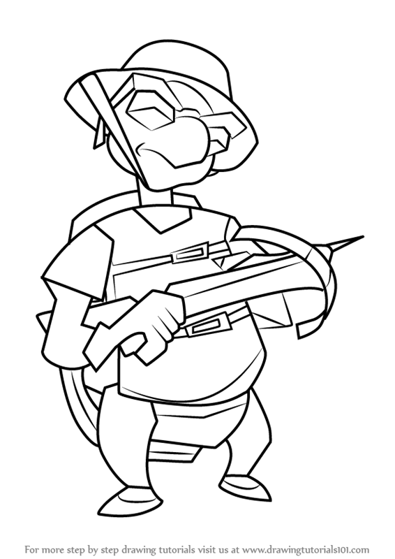 Learn How to Draw Bentley from Sly Cooper (Sly Cooper) Step by Step Drawing Tutorials