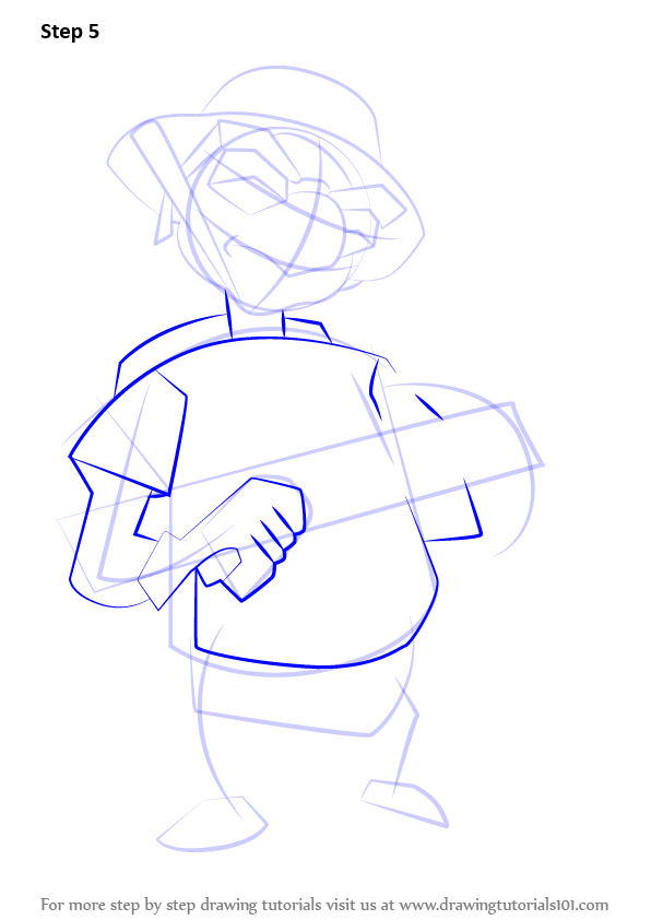 Learn How to Draw Bentley from Sly Cooper (Sly Cooper) Step by Step Drawing Tutorials