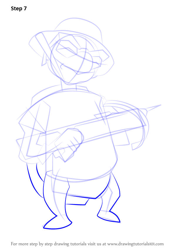 Learn How to Draw Bentley from Sly Cooper (Sly Cooper) Step by Step Drawing Tutorials